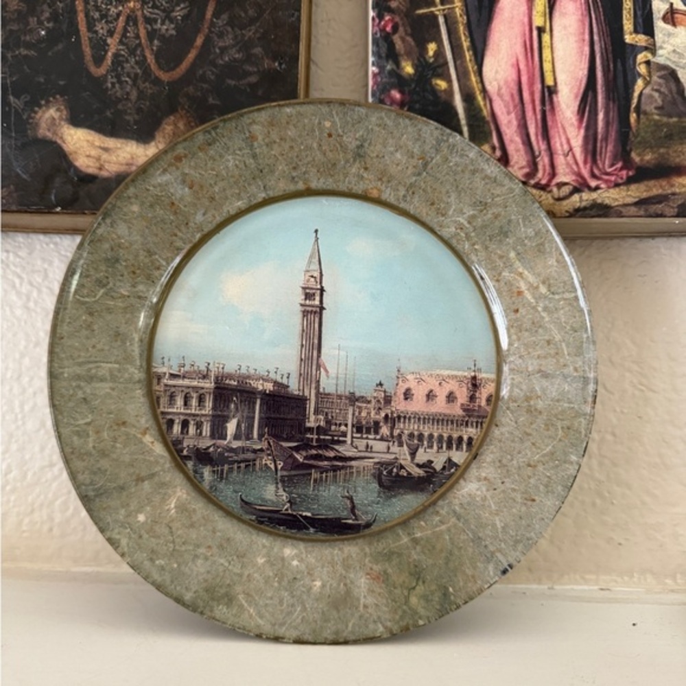 Durwin Rice‎ Decoupage Plate of the Grand Canal